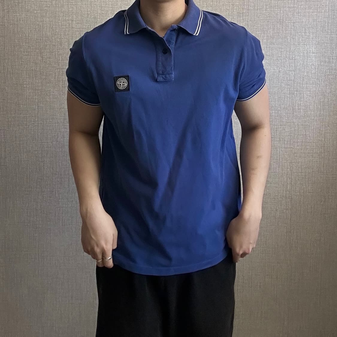 스톤 아일랜드 박스로고 PK 반팔 티셔츠 XL 상품이미지2