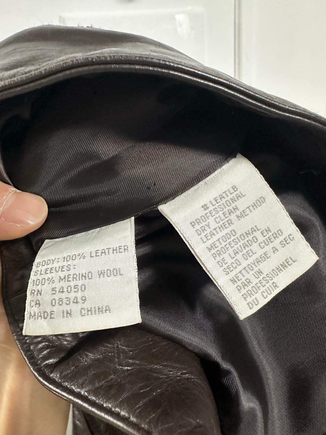 존스뉴욕 메리노울 레더 자켓 상품이미지4