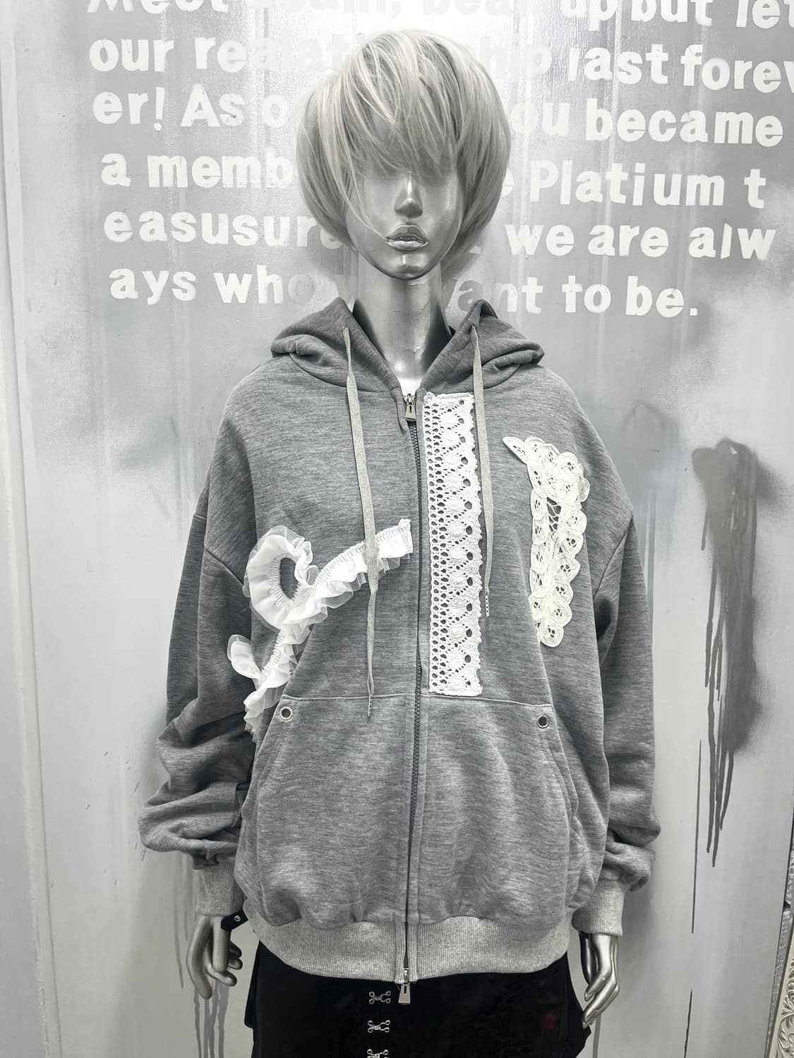 Lace Wave Hoodie Zip-up 상품이미지4