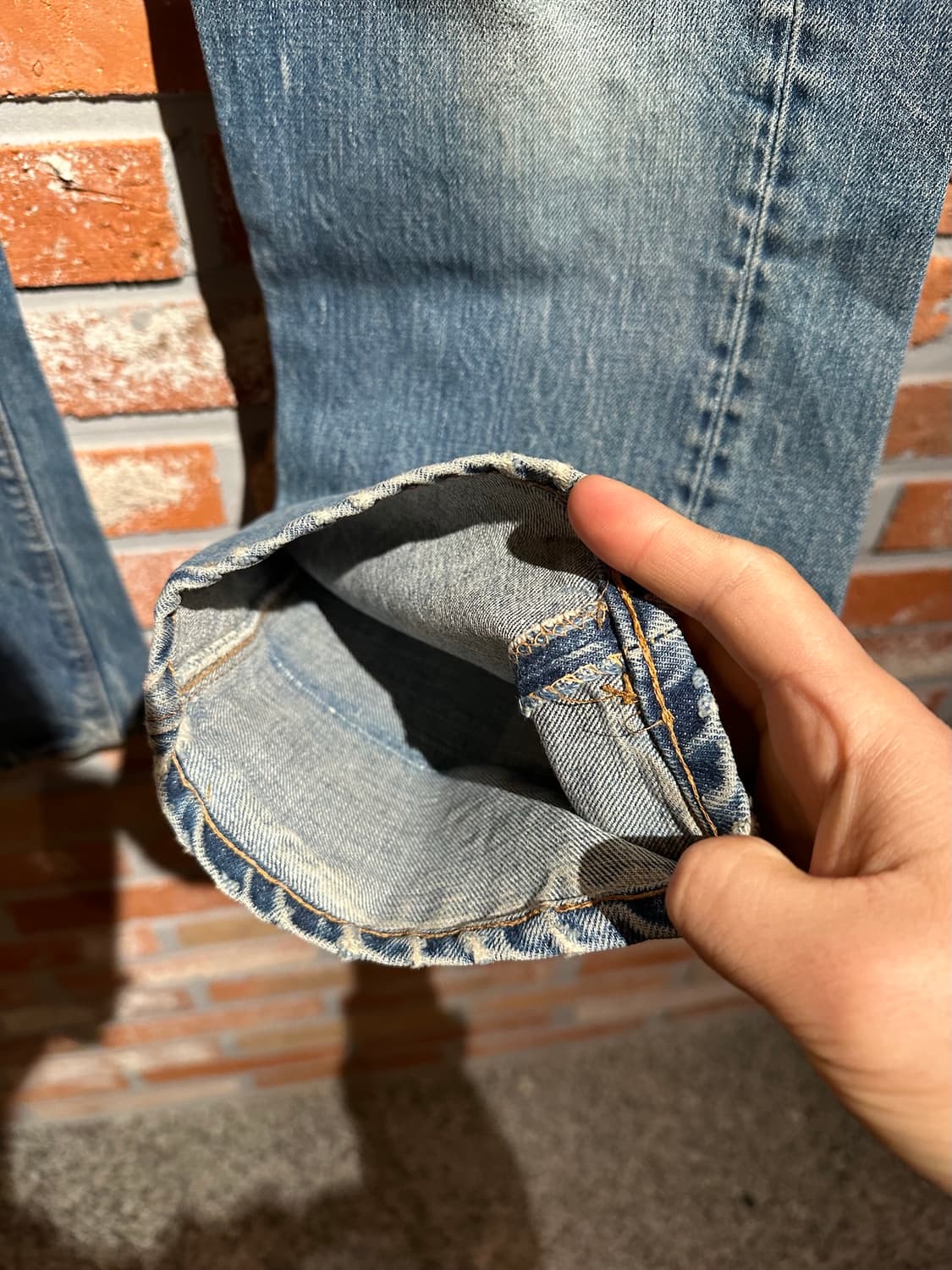 70s USA 빈티지 리바이스 505 66전기 데님 팬츠 상품이미지6