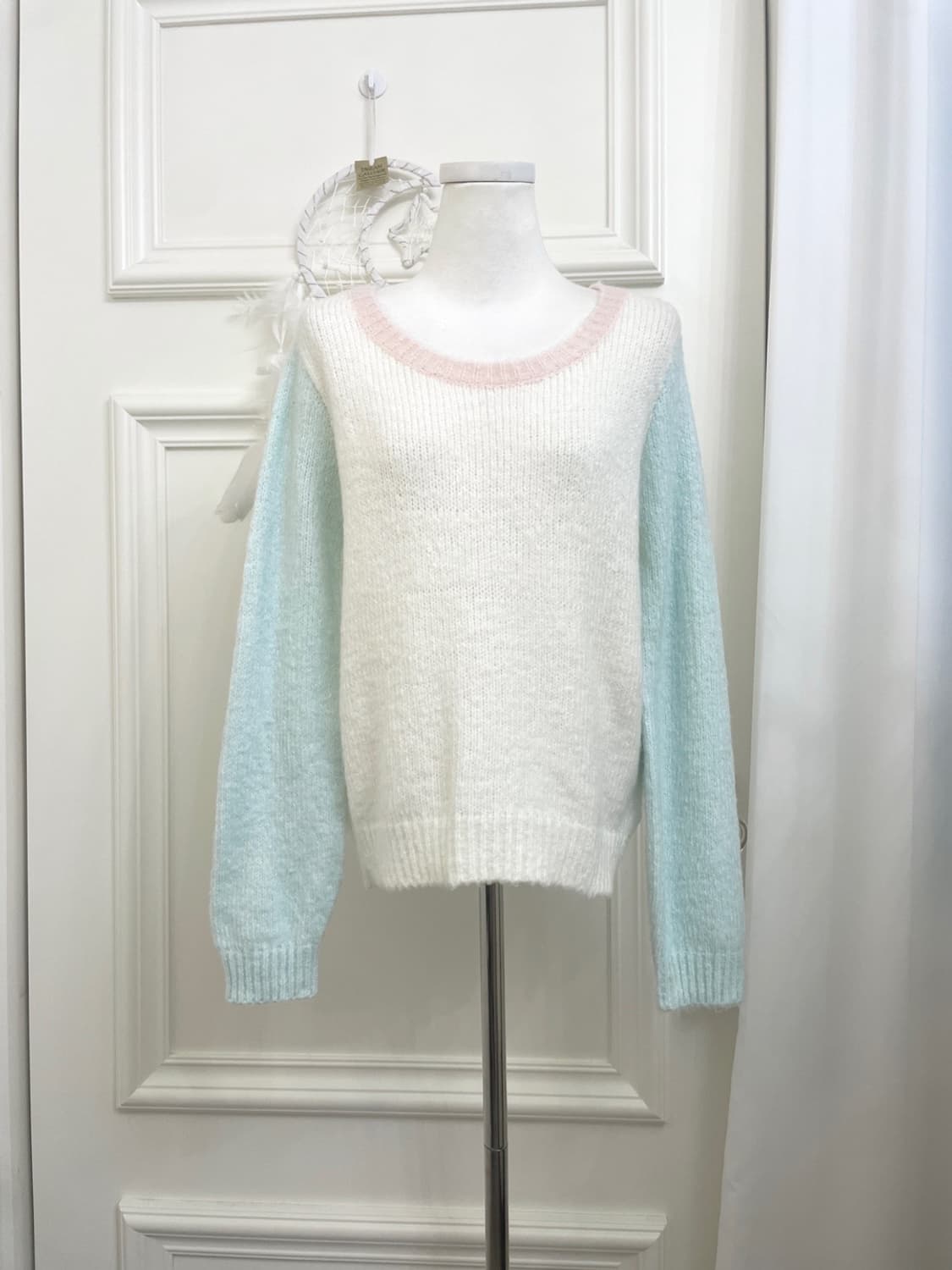 INGNI pink sky-blue candy cute knit top 상품이미지1