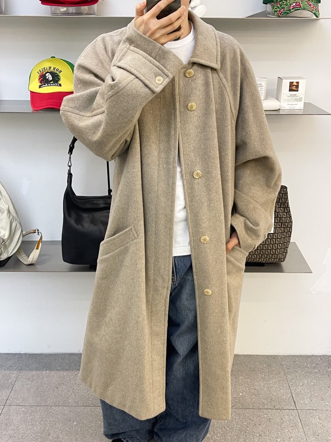 지아니 베르사체 90s 라나 울 맥시 코트 상품이미지2