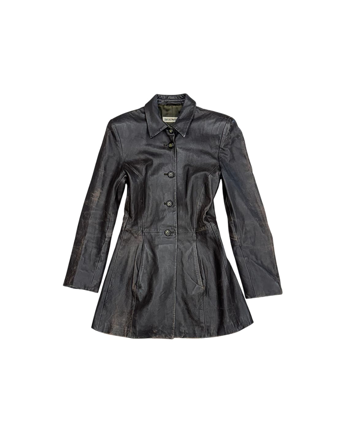 엠포리오 아르마니 00AW 레더 자켓 브라운 상품이미지4