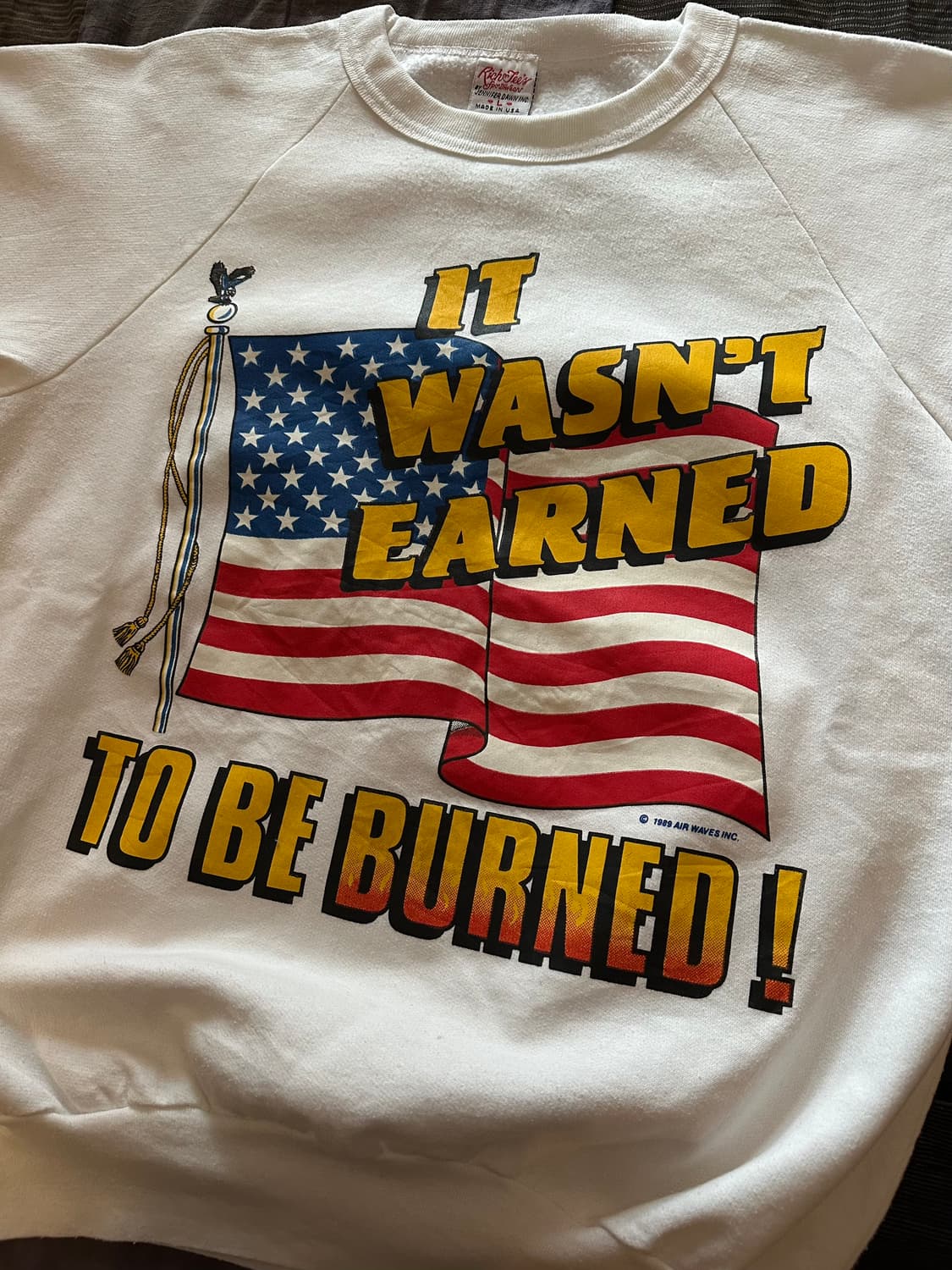 80s USA Vintage Half Sweat Shirt 상품이미지4