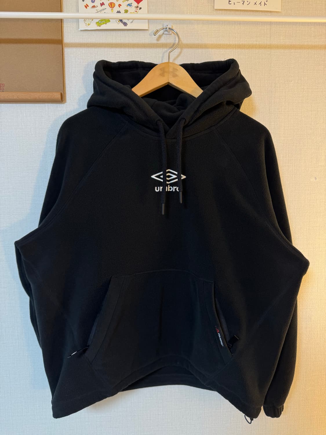 [S]엄브로 폴라텍 후리스 후드티 블랙 상품이미지1