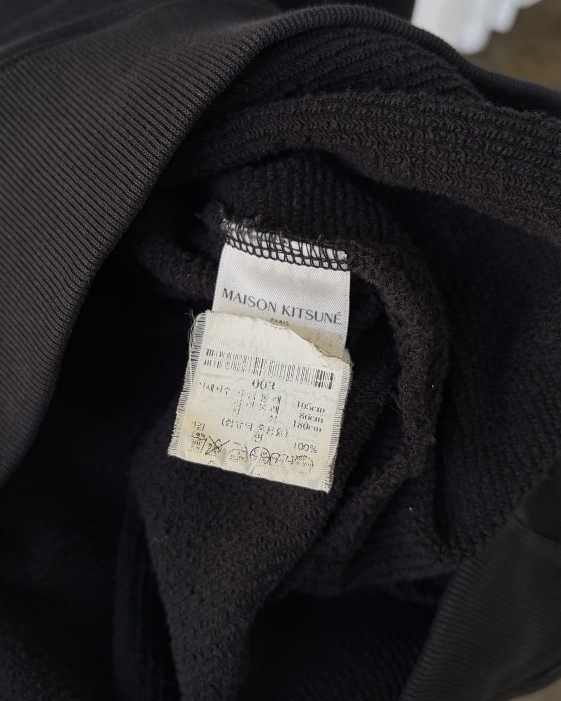 [L]메종 키츠네 트리컬러 폭스 패치 맨투맨 black 상품이미지9