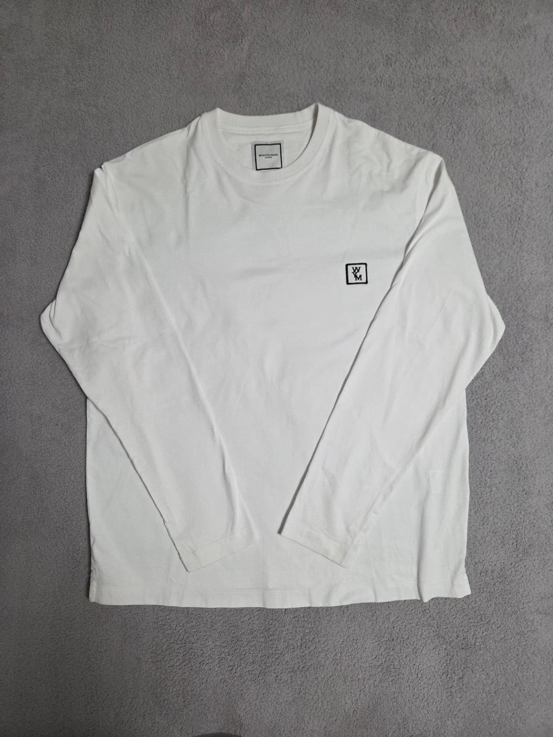 [100] 우영미 백로고 롱슬리브 화이트 신형 상품이미지1