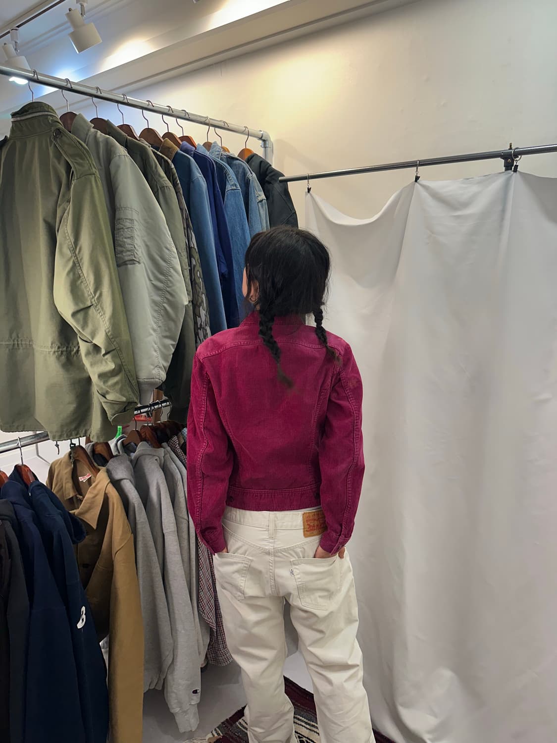70s LEE corduroy jacket wine color🍷 상품이미지1
