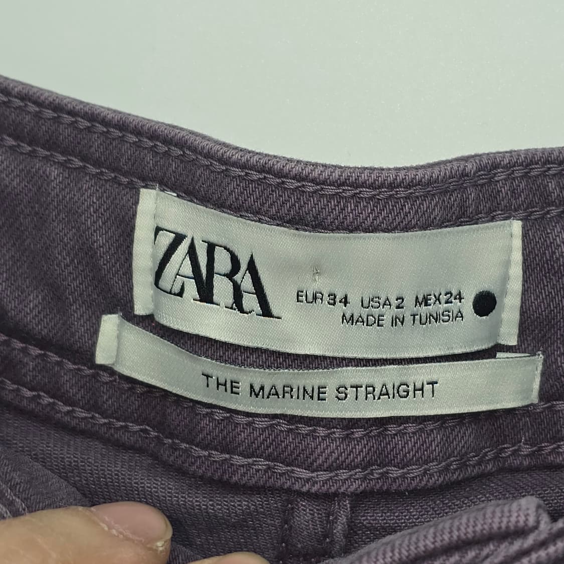ZARA 마린 스트레이트 데님 보라색 24" [A40256] 상품이미지6