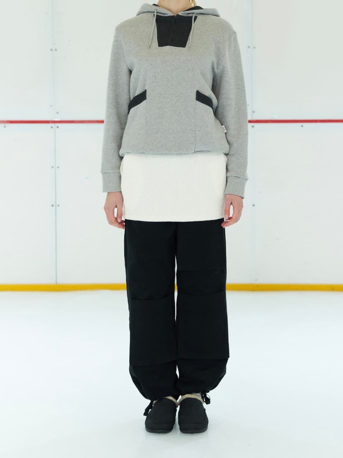 페스토 KNIT LAYERED MINI SKIRT DOVE 상품이미지2