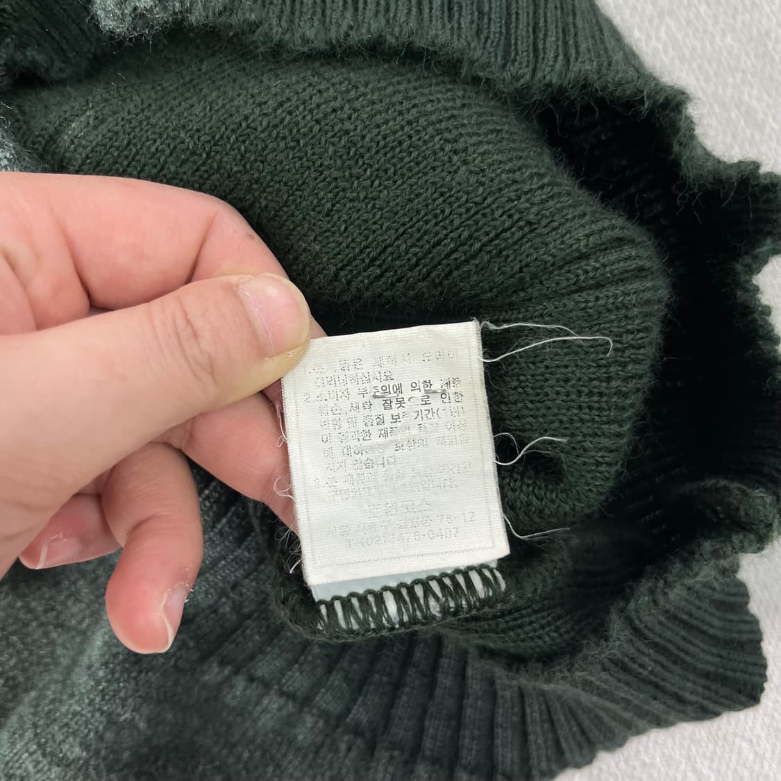 95 90s 버버리 코만도 엘보우 패치 카키 니트  상품이미지6