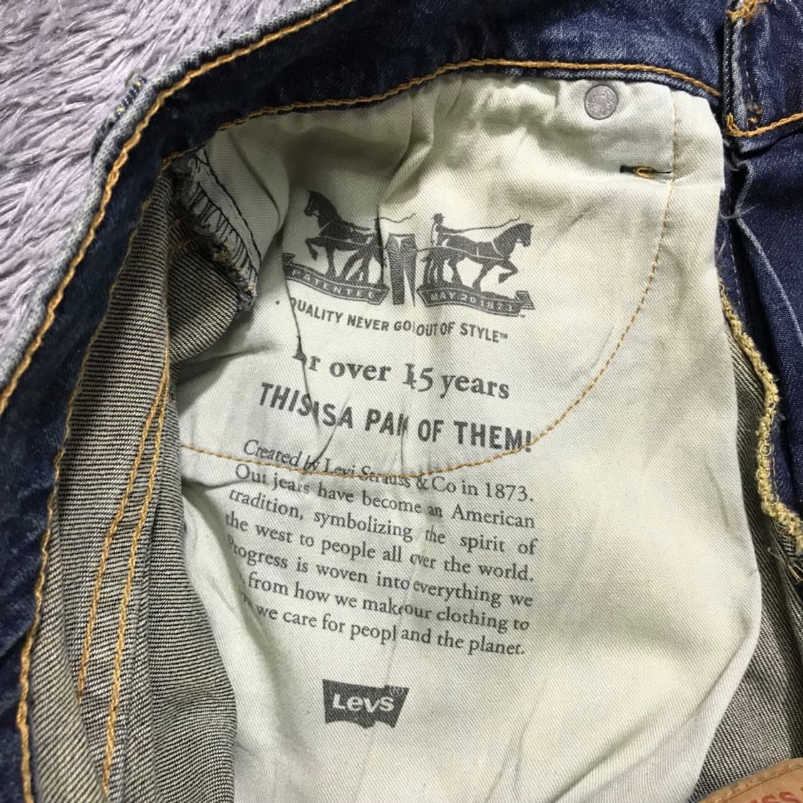 [[32인치, A급] 리바이스(LEVI'S) 502 데님 팬츠p288 상품이미지7