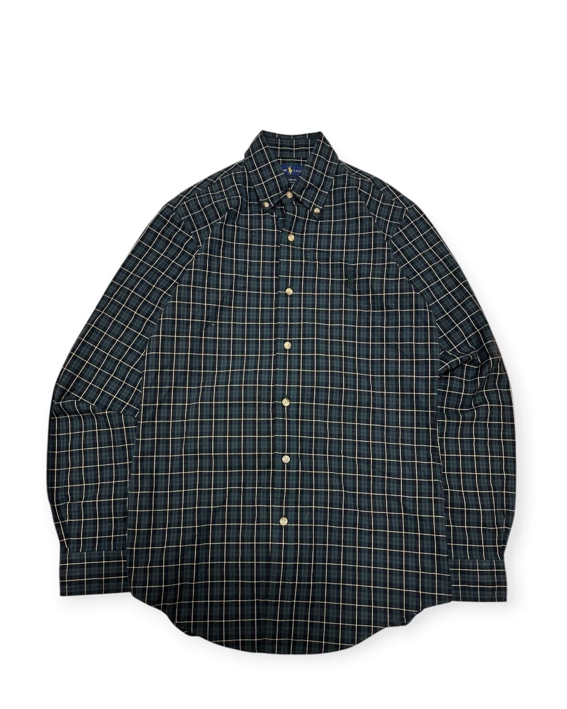 폴로 랄프로렌 딥그린 체크 셔츠 상품이미지1