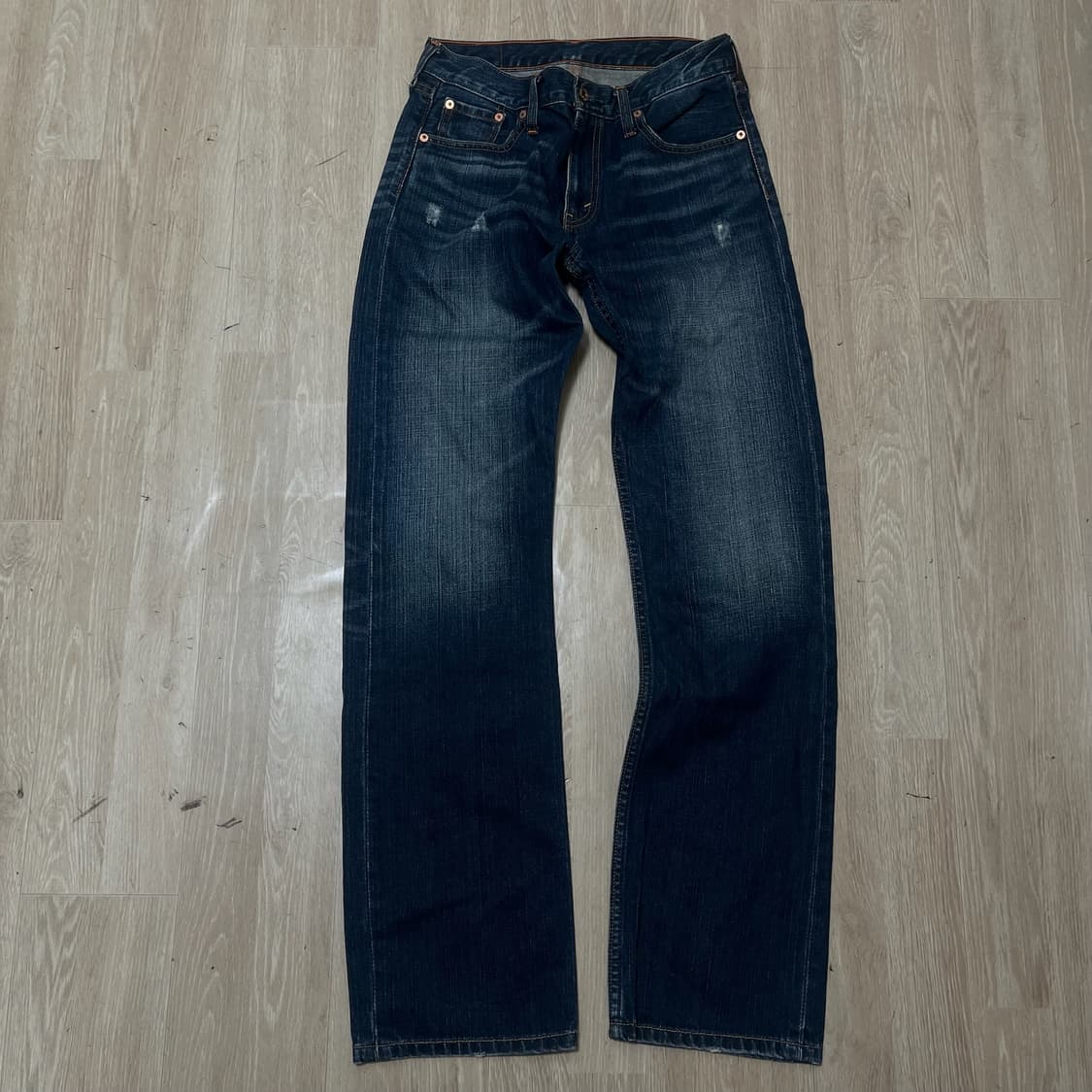 리바이스 523 스트레이트 워싱 데님 청바지 32  상품이미지4