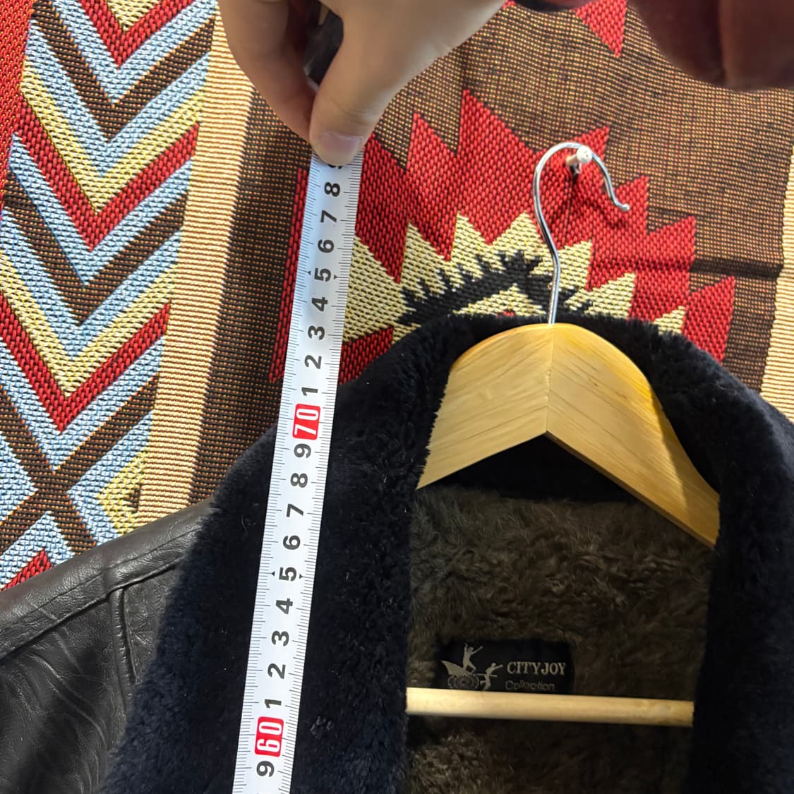 CITY JOY 빈티지 무스탕 봄버 가죽자켓 상품이미지10