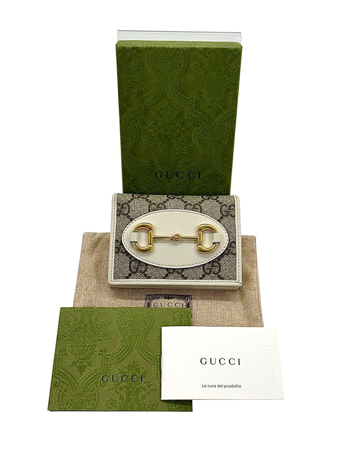 구찌 홀스빗 1955 카드 케이스 지갑 화이트 상품이미지1