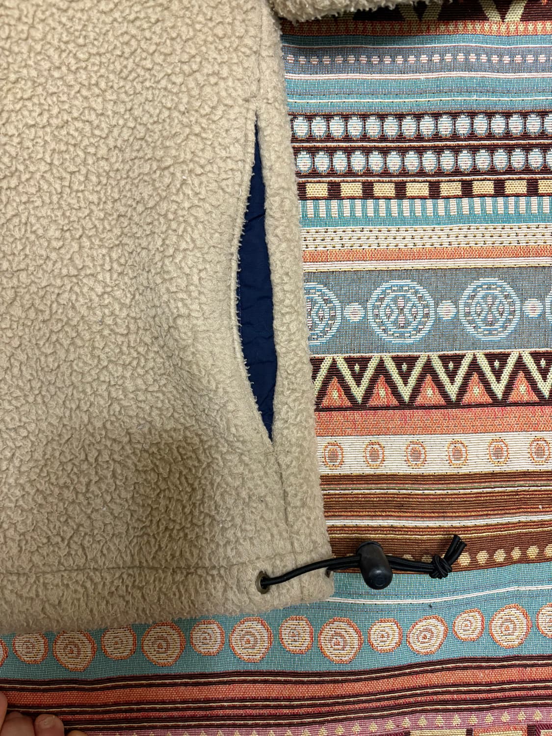 90년도 엘엘빈 llbean 플리스 풀오버 아이보리 칸예 착용 상품이미지3