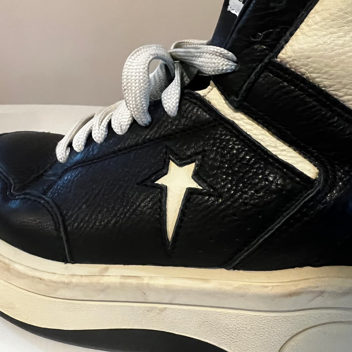 컨버스 x 릭 오웬스 다크쉐도우 터보웨폰 블랙 크림 상품이미지5