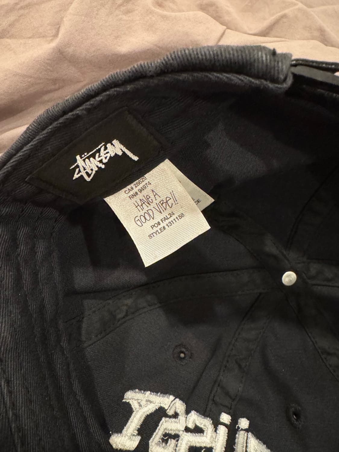 스투시 미드 뎁스 스포츠 스냅백 블랙 상품이미지4