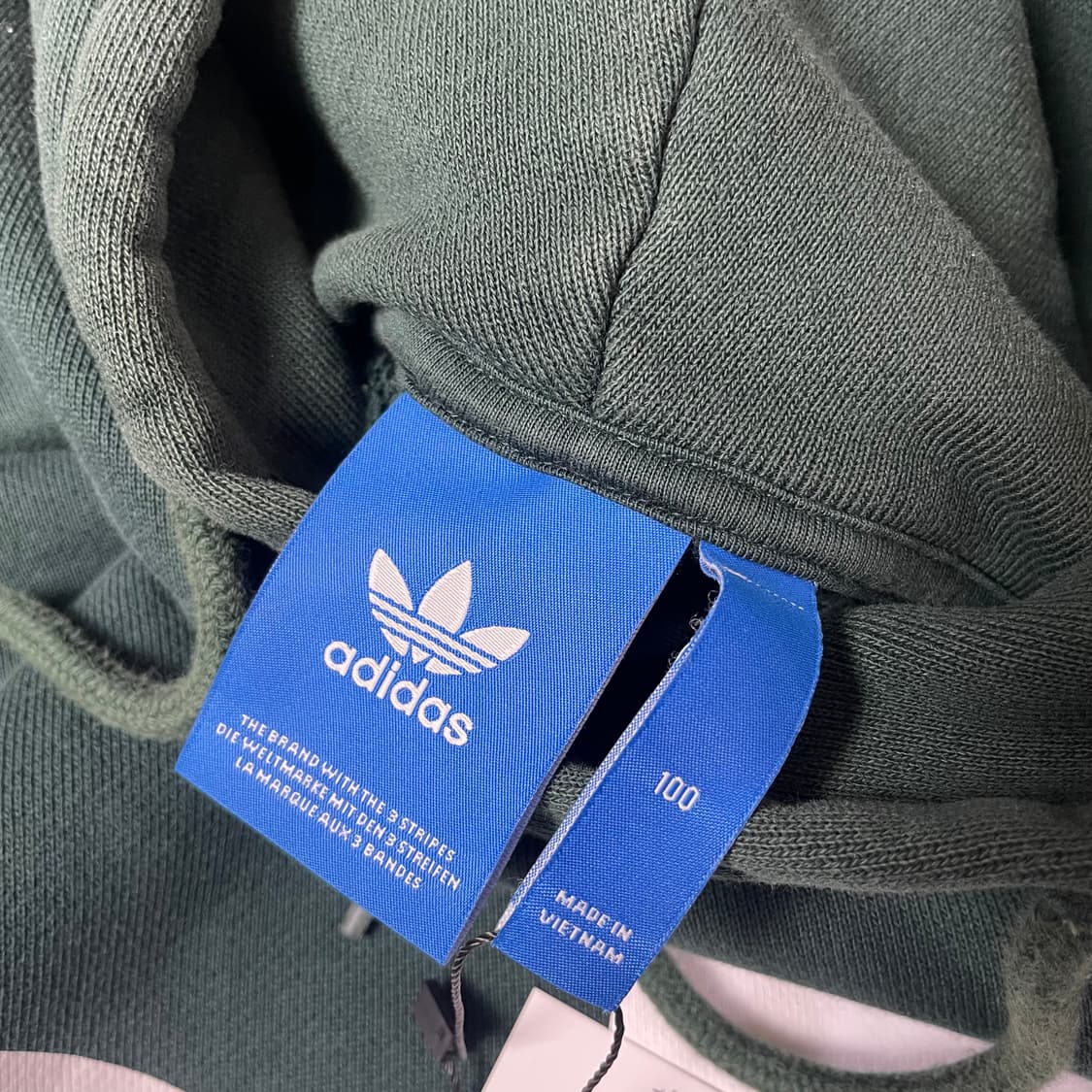 아디다스 딥그린 빅로고 긴팔 후드티 상품이미지4