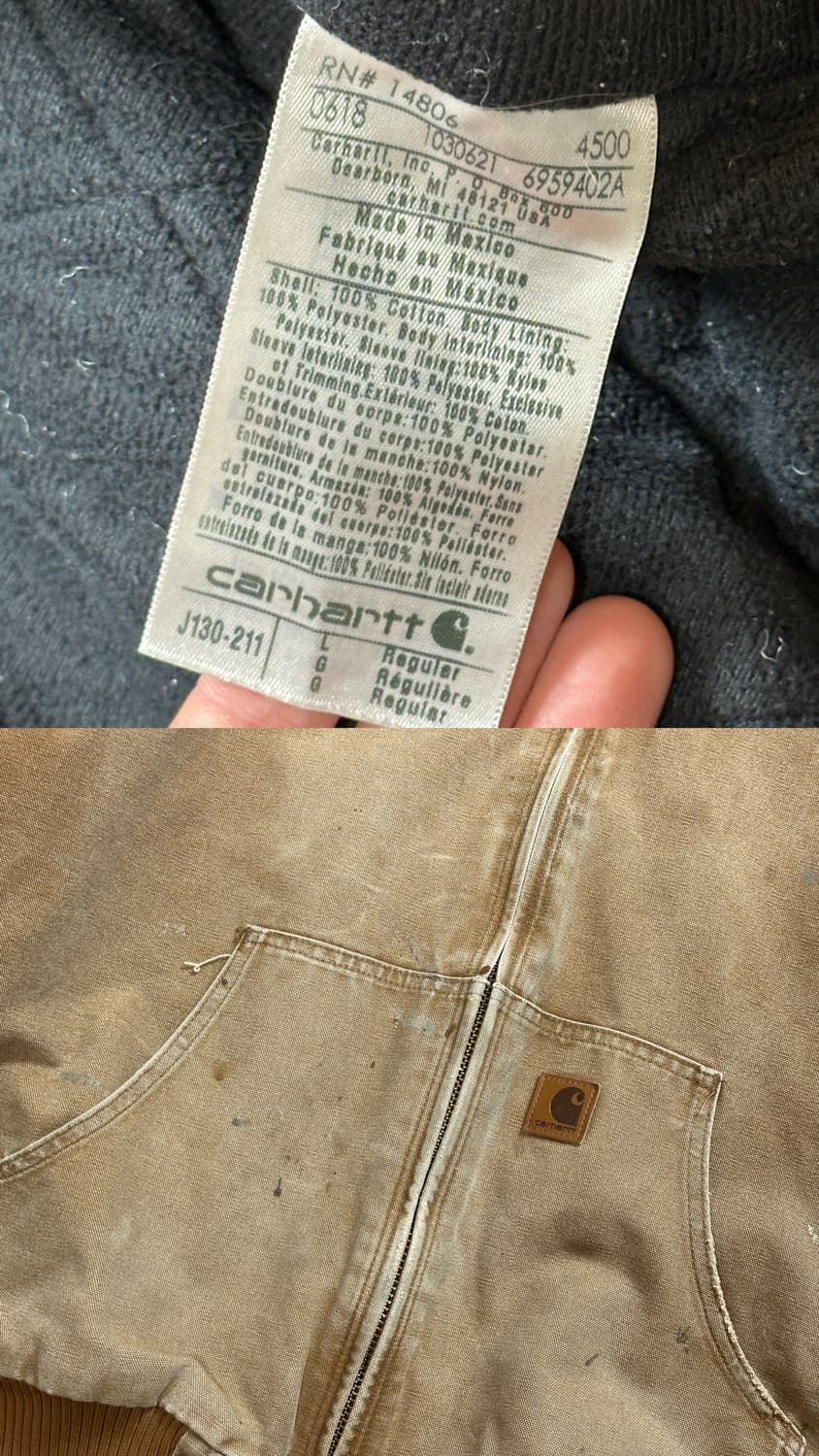 OG 칼하트 J130 액티브 자켓 칼하트 BRN 상품이미지9