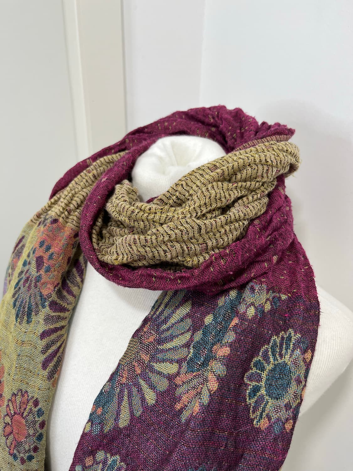 일본 빈티지 히피 집시 패턴 링클 머플러 상품이미지3