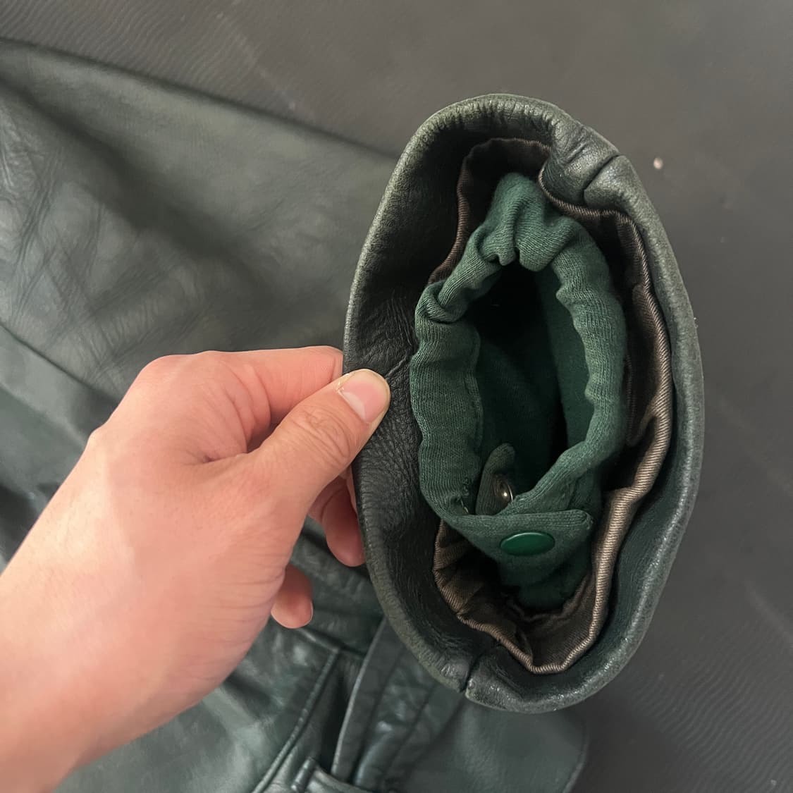 1940s 독일 홀스하이드 라이더자켓 (105) 다크그린 상품이미지10