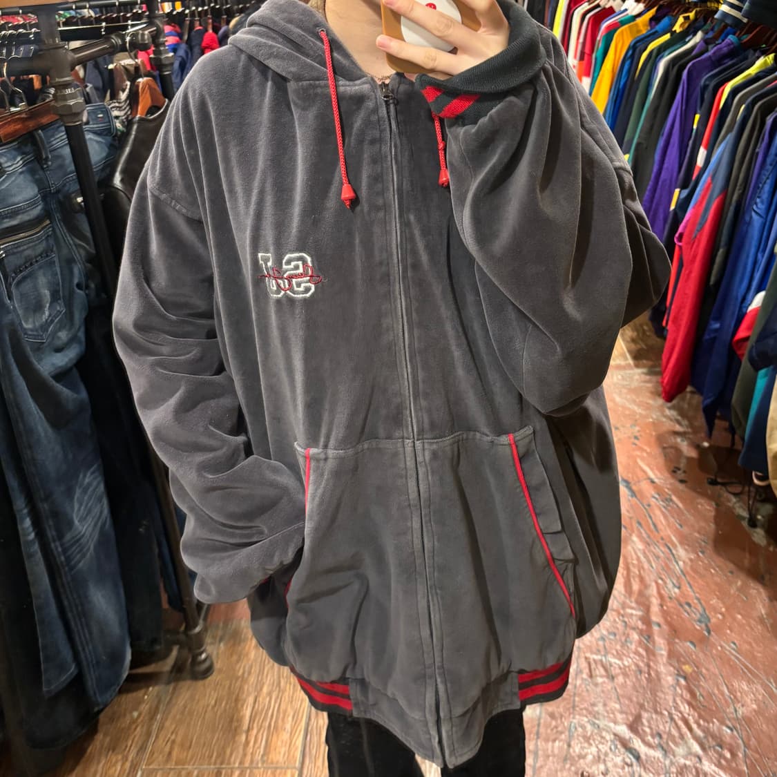 [Hi] 그레이 벨벳 져지 상품이미지2