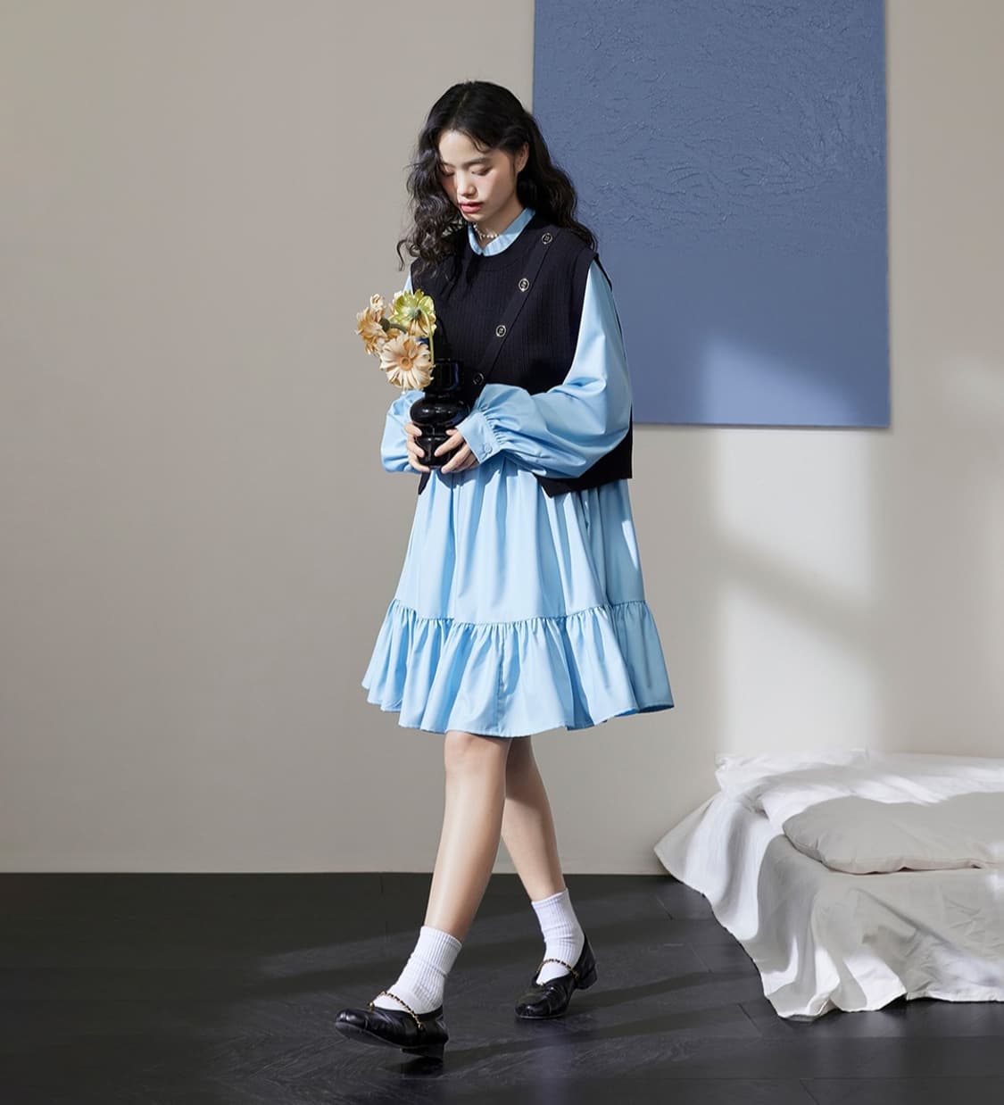 쿠오세 셔츠 원피스 상품이미지3