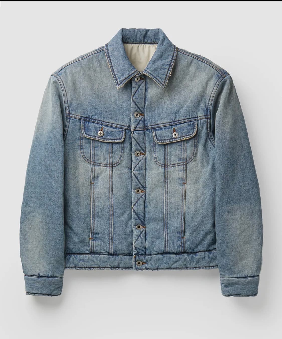 쿠어 머드 다잉 패디드 데님 자켓 (워시드 인디고) L 상품이미지1