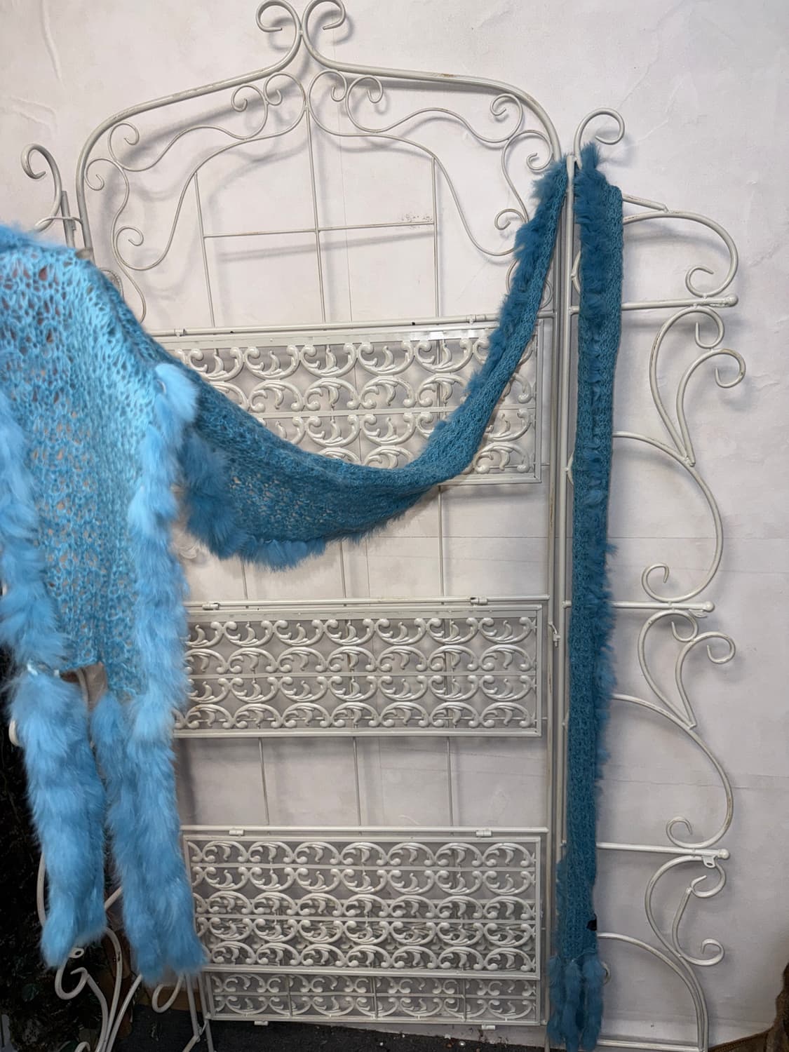 Daniel Hechter blue rabbit fur muffler 상품이미지1