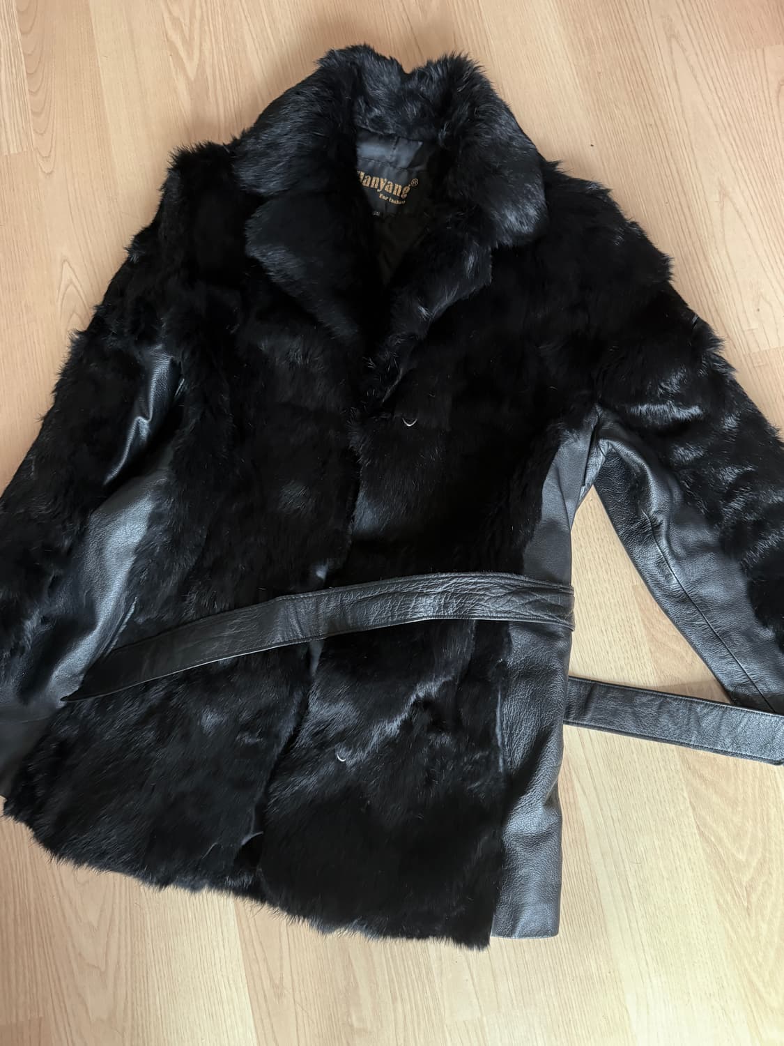 ayadz 빈티지 리얼레더 리얼퍼자켓 펑크 긱시크 래빗퍼 상품이미지3