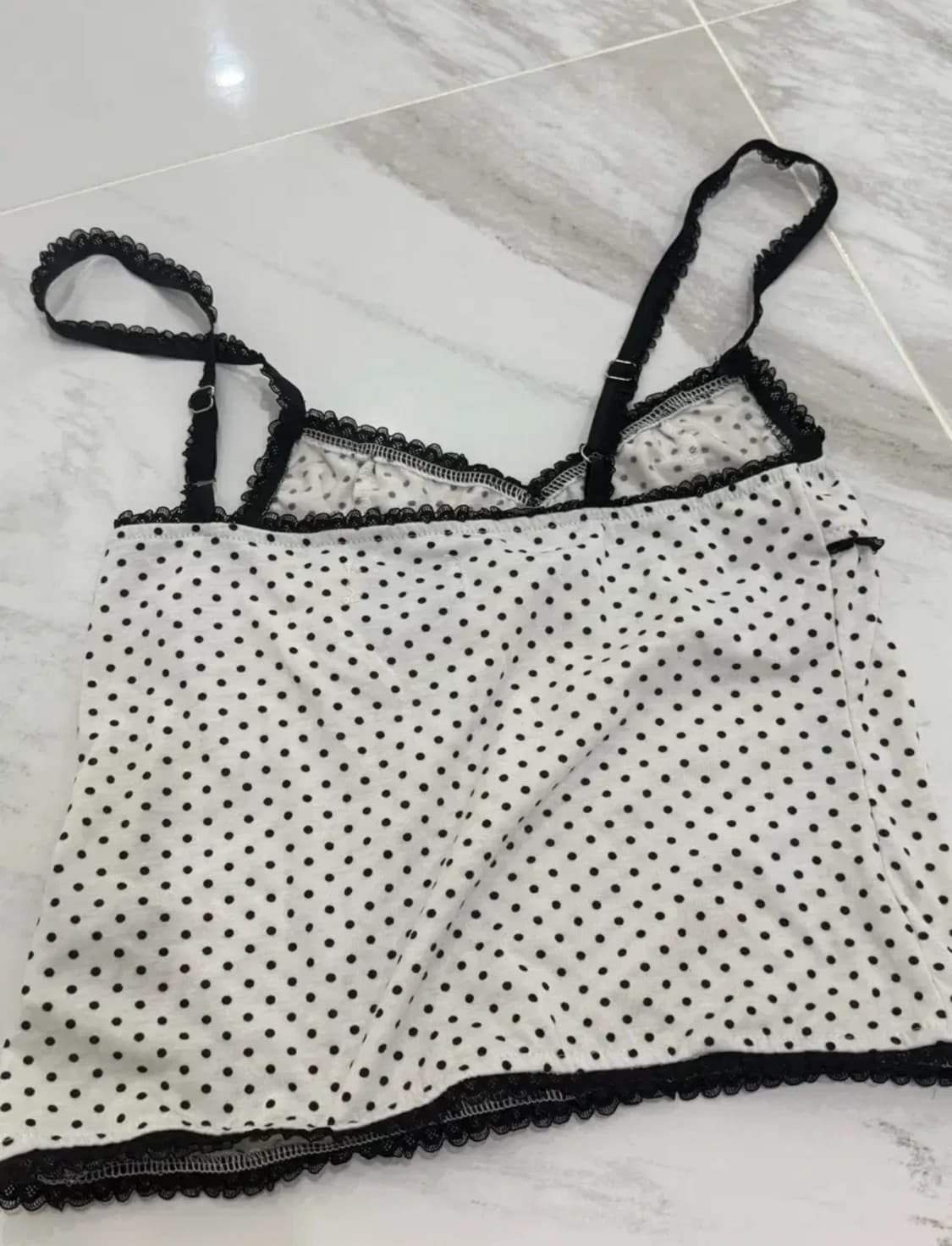 ediked 에디키드 도트 레이스 나시 s사이즈 상품이미지2