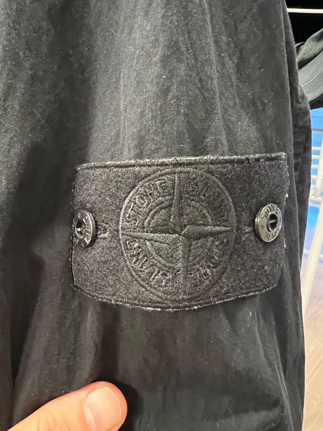 스톤아일랜드 고스트피스 50FILI 블랙 야상 바람막이 롱자켓 m사이즈 상품이미지3