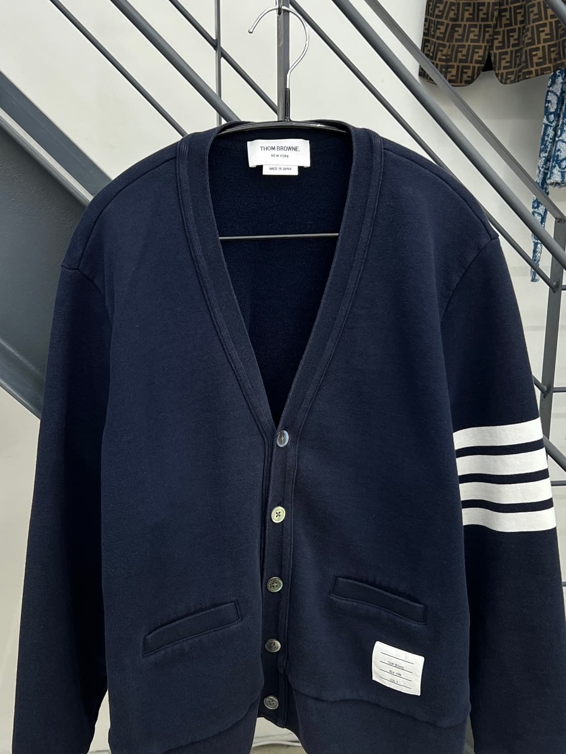톰브라운 사선완장 코튼 가디건 상품이미지2