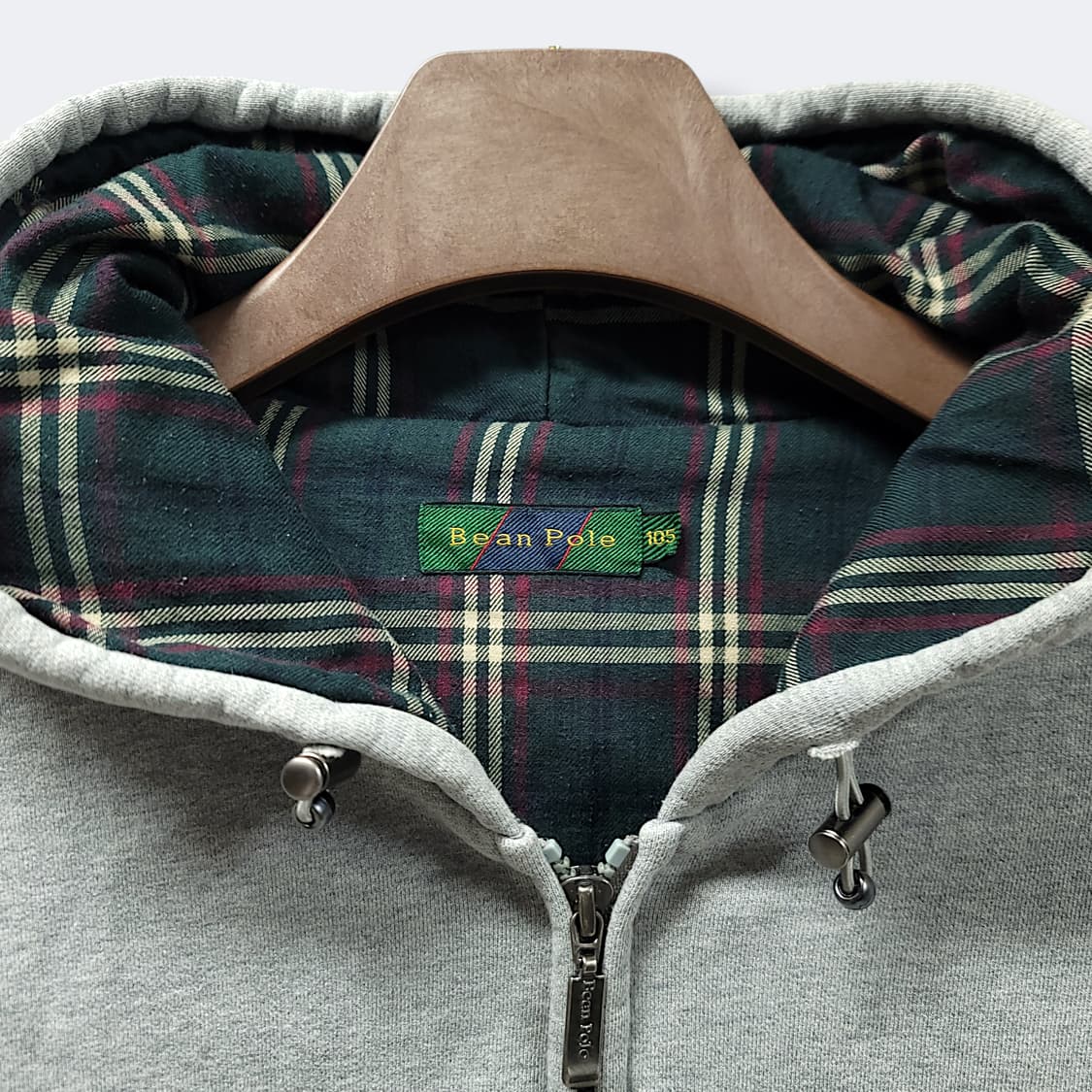 [105] 빈폴 멜란지 그레이 빈티지 페니파딩 후드집업 상품이미지9