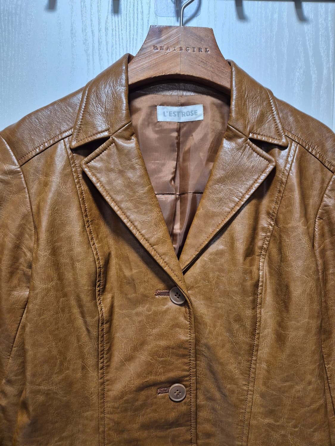 JPN 빈티지 브라운 가죽 자켓 상품이미지2