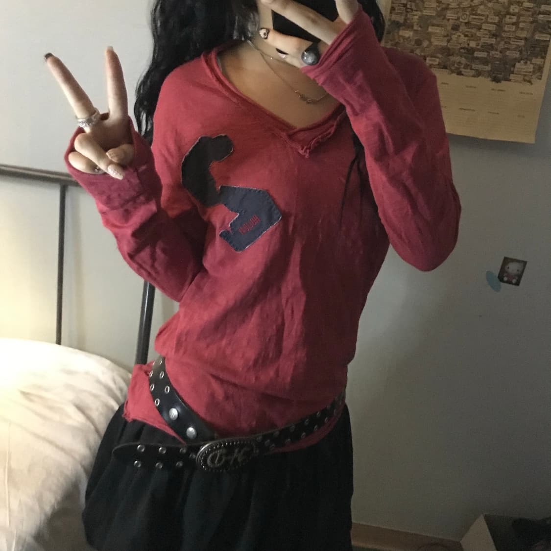 Vintage 빈티지 브이넥 여리핏 롱슬리브 상품이미지3