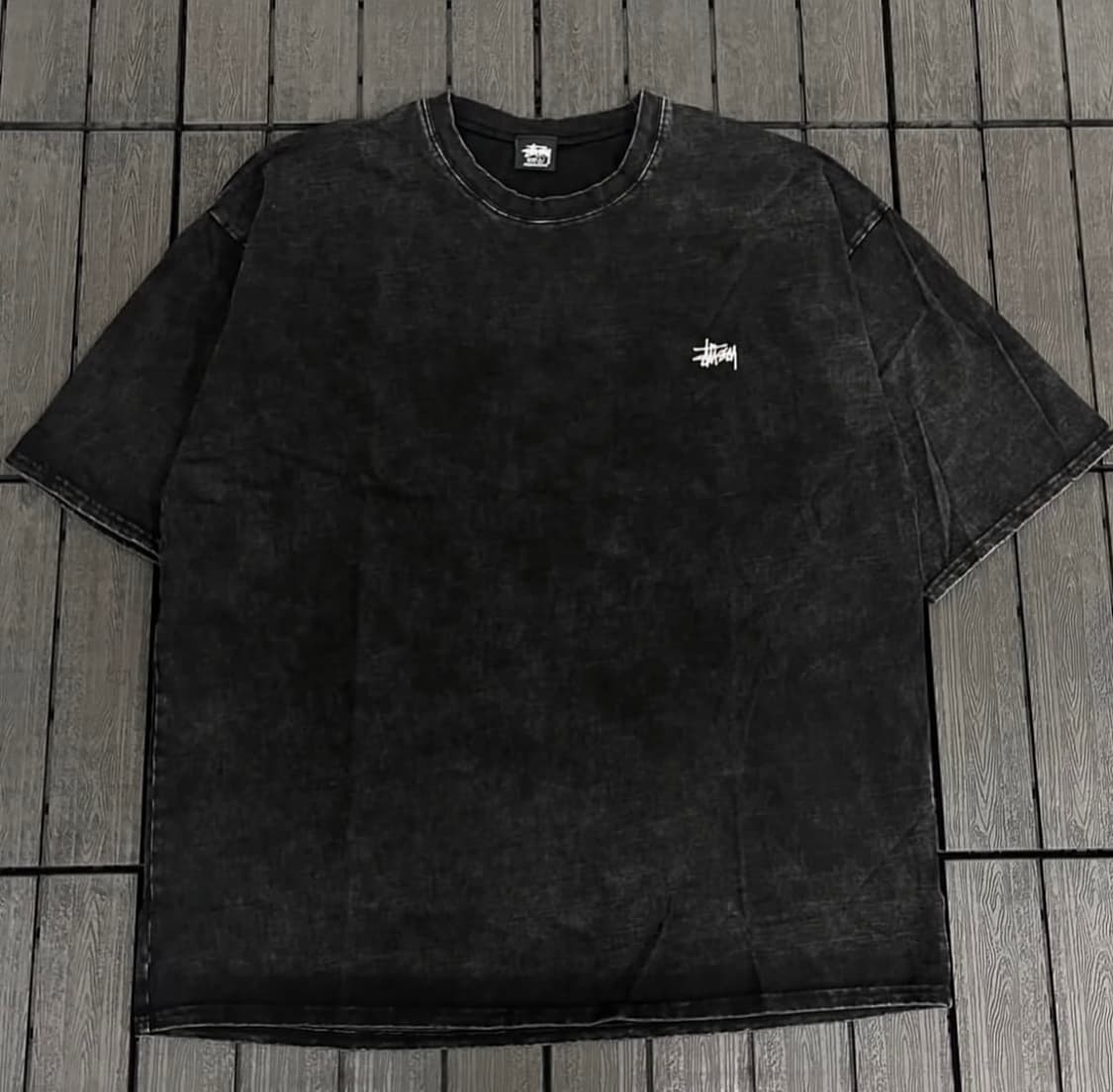 (블랙) 부드러운 스투시 피그먼트 상의 상품이미지1