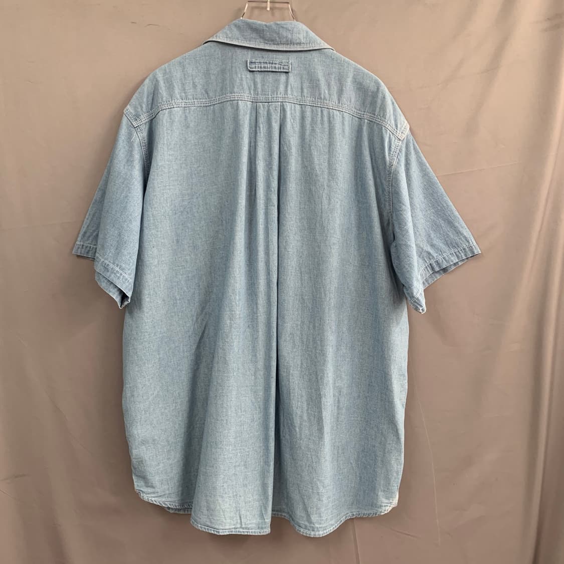 XL 에스피오나지 샴브레이 더블 포켓 워크 반팔 셔츠 상품이미지3