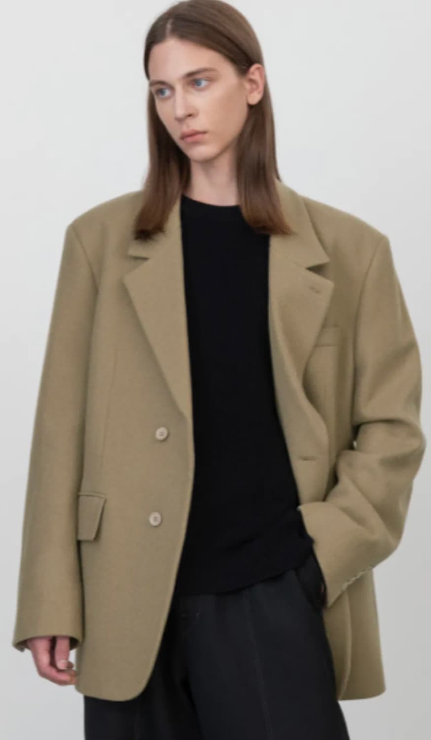 인사일런스 22FW 버진 울 헤비 블레이저 에쉬 베이지 L 상품이미지3