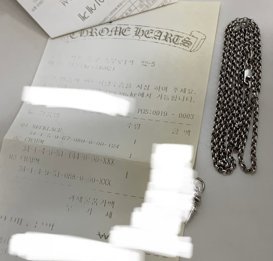 [24인치]크롬하츠 롤체인 실버 펜던트 목걸이 줄 상품이미지6