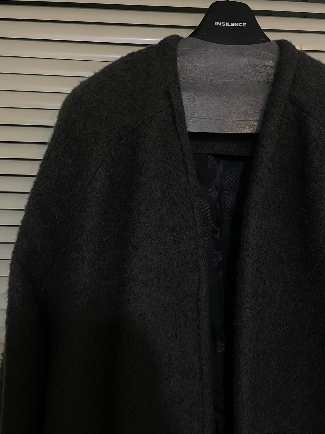 인사일런스 칼라리스 알파카 로브 코트 CHARCOAL 상품이미지7