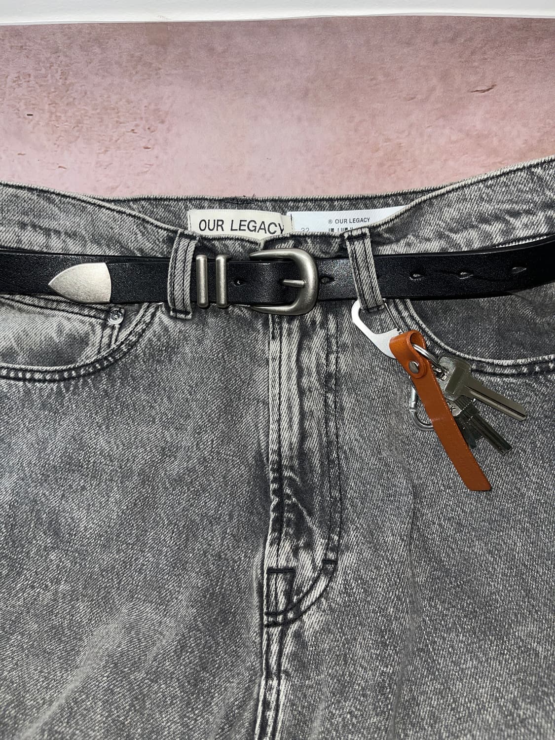 얇은 데일리 빈티지 소가죽벨트 2.3cm 상품이미지5