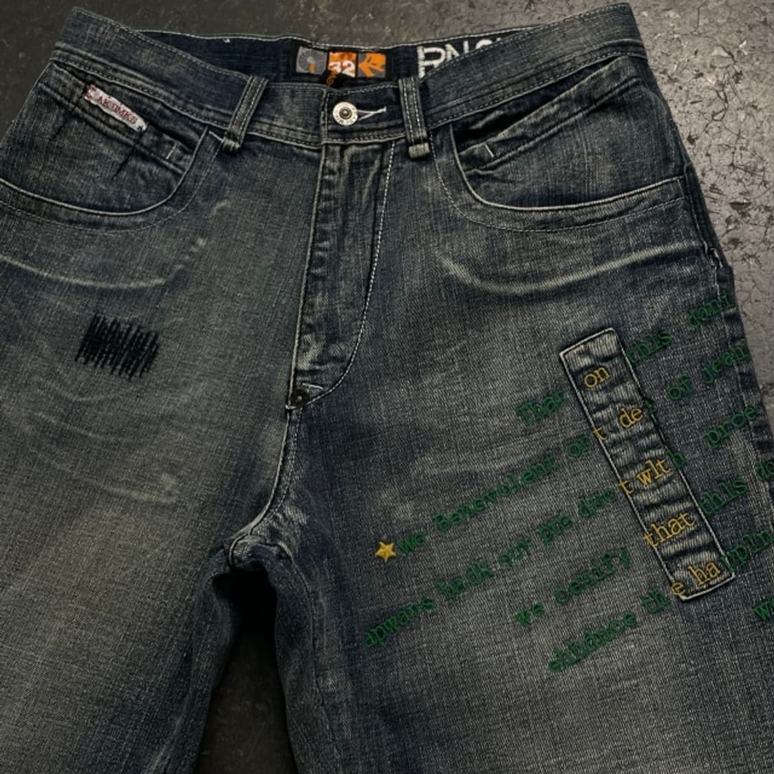 32 아카데믹스 Y2K 데님팬츠  상품이미지2