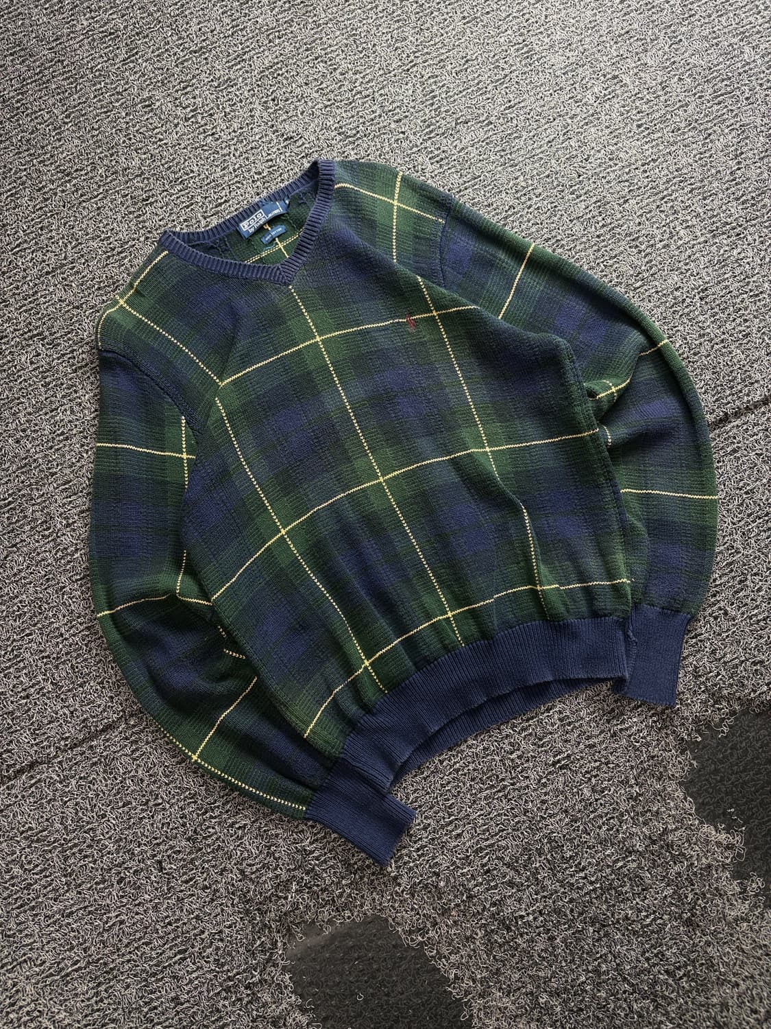 폴로 랄프로렌 포니로고 블랙 와치 체크 스웨터 4020 상품이미지1