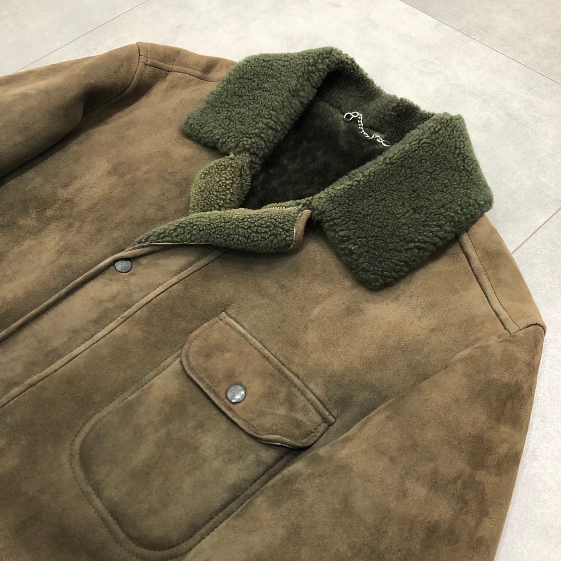버버리 잉글랜드 영국 빈티지 양털 무스탕 자켓 S 상품이미지2