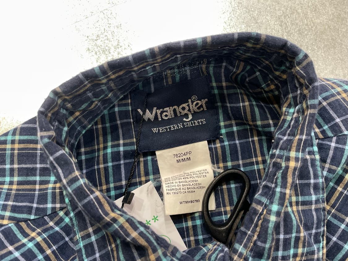 (M) Wrangler 랭글러 체크 웨스턴 반팔 셔츠 상품이미지9