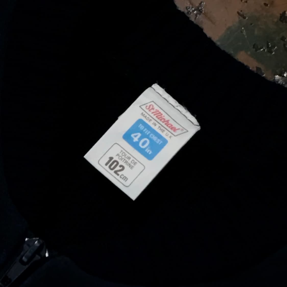 UK VTG 네이비 스웨이드 아크릴 집업 자켓 남성 102 여성 루즈핏  상품이미지4