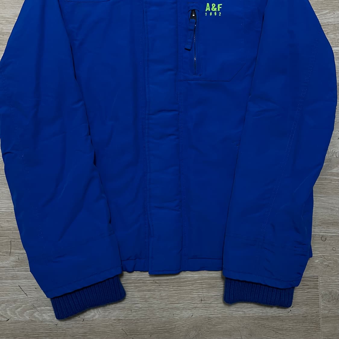 아베크롬비 이너플리스 안감 로고 바람막이 점퍼 [블루] M/95 상품이미지3